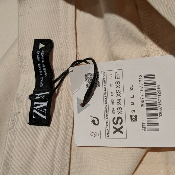 Zara high rise wide leg cream pants - Picture 16 of 16